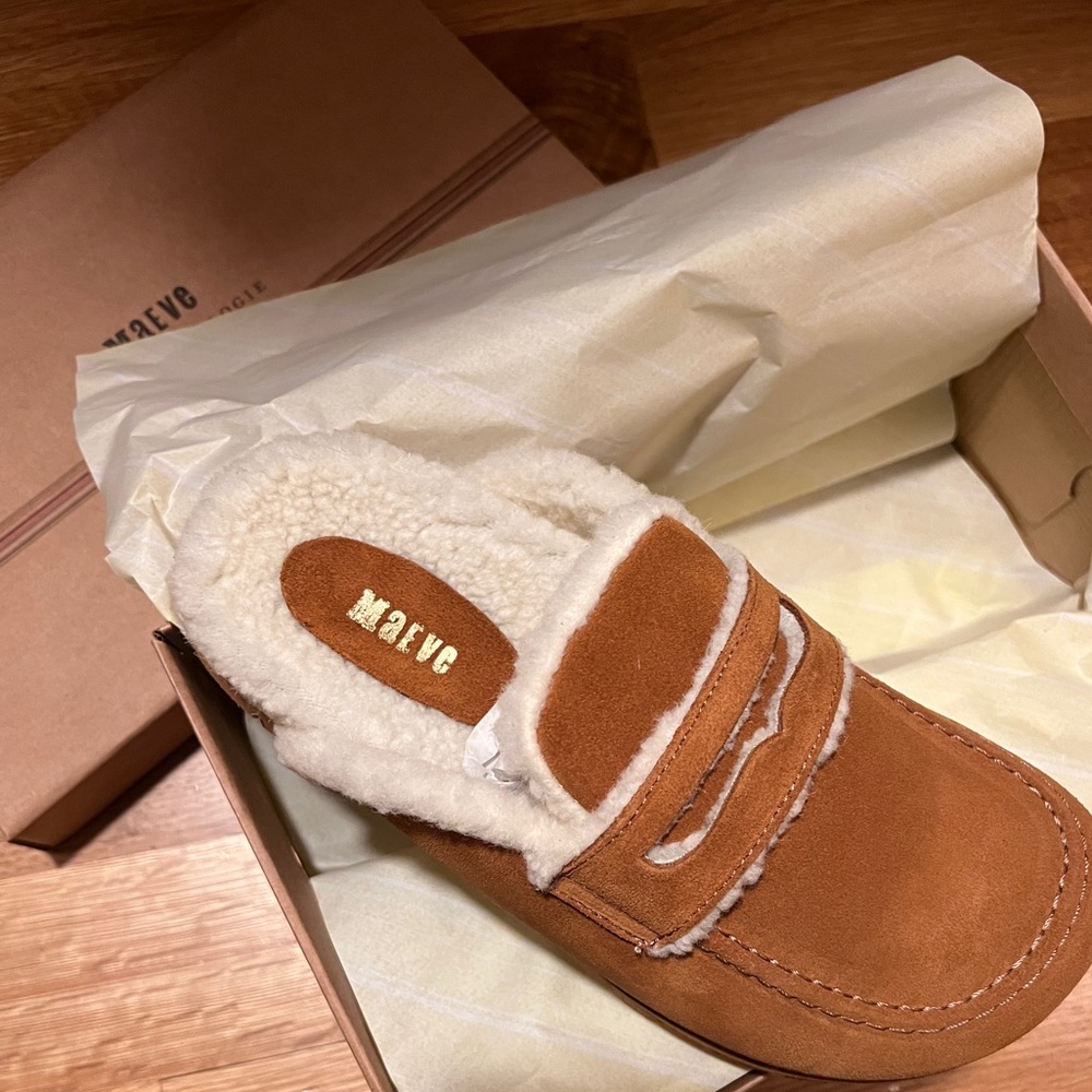 Maeve Faux Shearling Mule